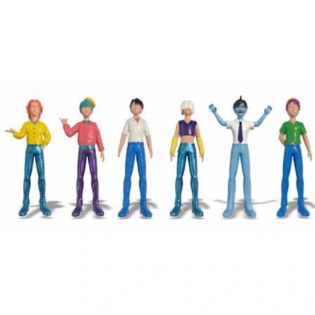 6 stycken Demon Hunter kontorsdocka tecknad modell leksak rekvisita 6PCS-2 Alternativ 1