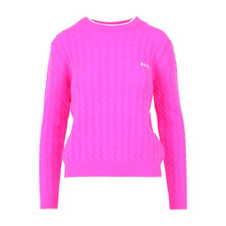 Msgm Round-neck Strik Pink, Dame Striktrøjer