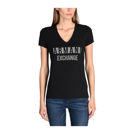 Armani Exchange, T-shirt Zwart, Dames, Maat:M