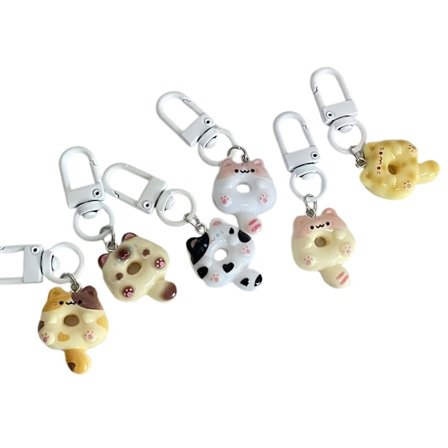 Pakke med 6 Katter Telefonkjede Stilig Katter Anheng Katter Telefon Sjarm for Telefon