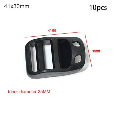 10 stk. Webbing strop Spænde Justerbar Skyder Fastener 41X30MM