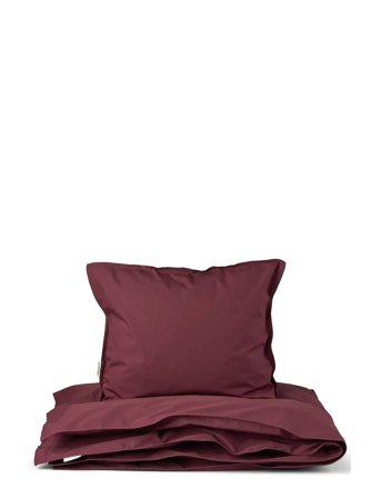 STUDIO FEDER Adult Bedding Extra Length - Percale - Burgundy - 140X220CM/60X63