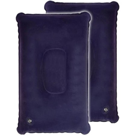 2 x sammenleggbar oppblåsbar sittepute, for reiser, bil, buss[pl]