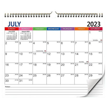 Väggkalender 2023-2024, Juli 2023 - December 2024, 18 Månader Semesterkalender (FMY)