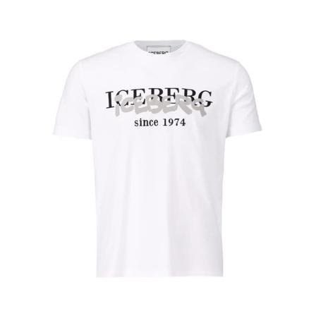 Iceberg, T-Shirts Wit, Heren, Maat:4XL