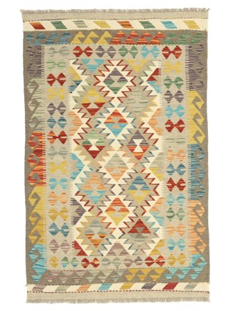 Tribal Small Kilim Afghan Old Style Rug 101X154 Wool