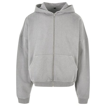 Bygg ditt varumärke Herr 90-tal Full Zip Hoodie S Heather Grey
