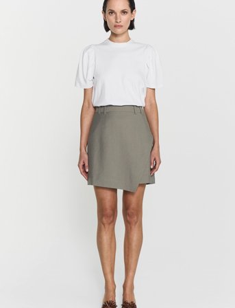 Twist & Tango Isa Puff Sleeve Tee - White - L