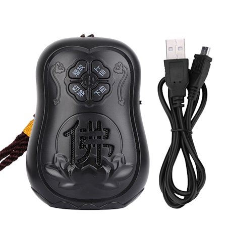 Populär praktisk Buddha-maskin Retro Delikat Hem Broadcast Chanting Maskin(Svart)