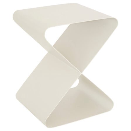 Beige metal sofabord, 45,5 cm højde, udendørs brug