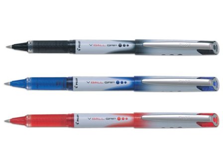 Pilot Bläckkulpenna, V-Ball 05 Grip, extra tunn spets på 0,5 mm, svart - Lyreco - Kontorsmaterial - Pennor - Bläckkulpennor