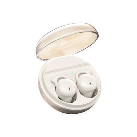 Sömnpluggar Trådlösa Bluetooth-headset Bluetooth 5.3 Mini In Ear Dubbel Mikrofon Bärbara Hörlurar För Att Sova 20240560(Vit)