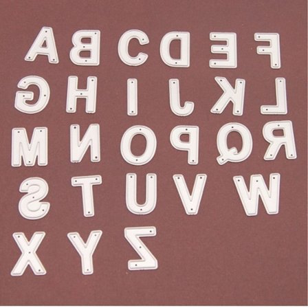 26 stk Alfabet Bokstaver Die Cuts Store 26 Bokstaver Die Cuts