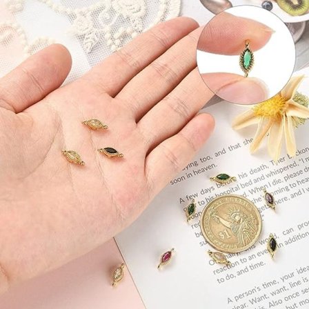 Cubic Zirconia Charms Micro Pave Cubic Big Butterfly Charms