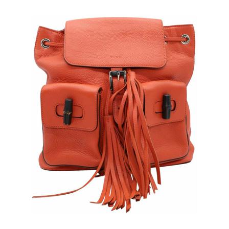 Gucci Vintage Backpacks Orange, Dame Vintage Tasker, Størrelse: ONE Size