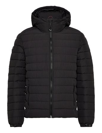 Hooded Fuji Padded Jacket Black Superdry