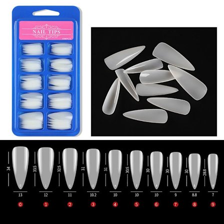 False Nails Tips Hel & Cover Fake Nails NATURAL CUSP CUSP