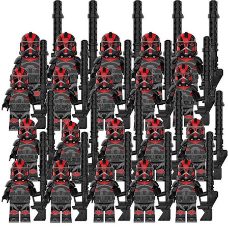 20pcs Star Wars Wooden Block Clone Trooper Figures 20pcs/set +base Plate