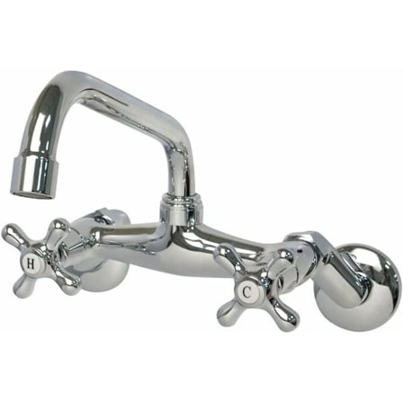 Duschblandare Väggmonterad Retro Köksblandare Svängbar Pip Antik Köksblandare Korshuvudtyp KLB