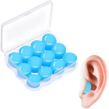 INF 12-pack ljudisolerande öronproppar i silikon