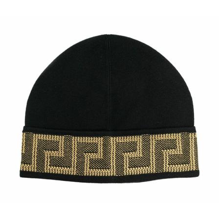 Versace, Beanies Zwart, Heren, Maat:ONE Size