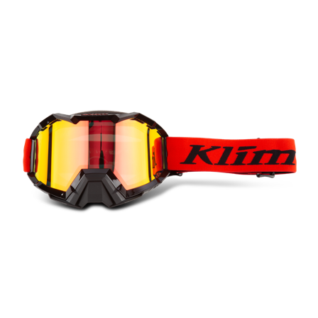 Maschera Motoslitta Klim Viper OSFA Emblem Tinta Emblema Rosso fiammante - Nero