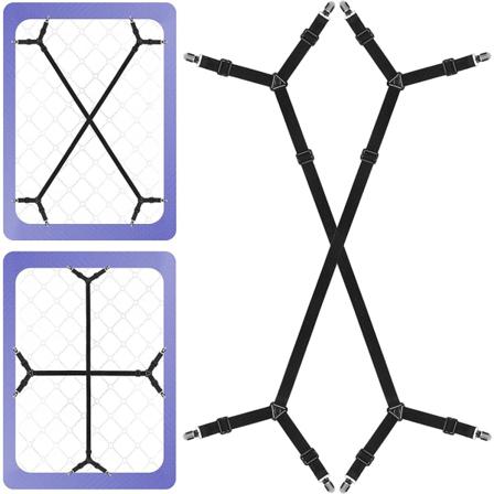 Arkfixeringsbälte - 2 Set/8 Sätt, Justerbar Korsarkklämma,