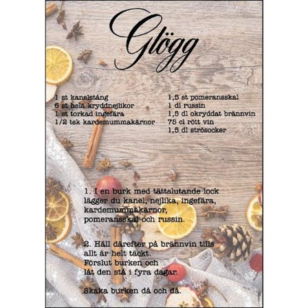 Glögg recept poster jul
