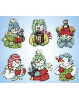 Plastic canvas Snømenn 6-pk - Design Works Crafts