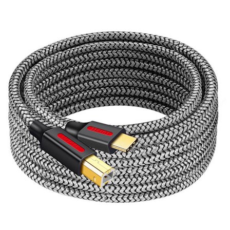 Typ-C till USB 2.0 BM fyrkantig port skrivarförlängningskabel för bärbar dator