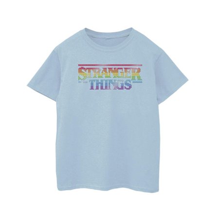 Netflix Girls Stranger Things Rainbow Dot Logo Bomull T-shirt 1