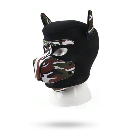 Neoprene Dog On Mask Black-Camouflage - Vuxen.se - Ögonbindel, ögonmask för BDSM - Vuxen.se - Bondage, fetish, BDSM