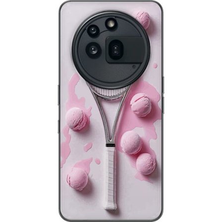 Kompatibel Mobilcover til Nothing Nothing Phone (3a) Pro Rosa glaskugler og tennisketsjer i et kreativt stillbillede med legende popfølelse og modern