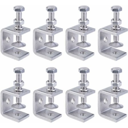 C-klämmor, 8 stycken kraftiga C-klämmor tillverkade av 304 rostfritt stål