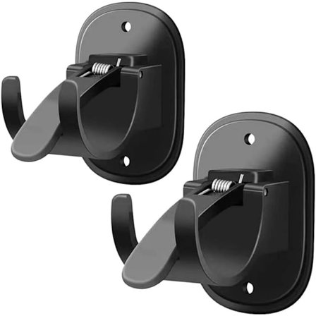 2 st självhäftande gardinstångsbeslag, gardinstångskrokar, gardinstänger utan borrning, gardinstångsbeslag för vägg, för 0,6~1,7 tum gardinstång, 