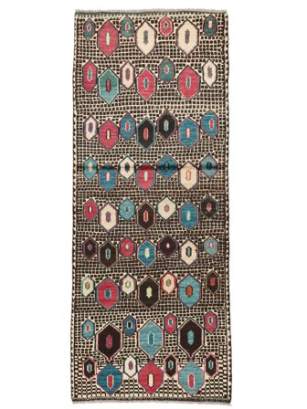 80X201 Moroccan Berber - Afghanistan Matto Moderni Käytävämatto Musta/Tummankeltainen (Villa, Afganistan) Carpetvista