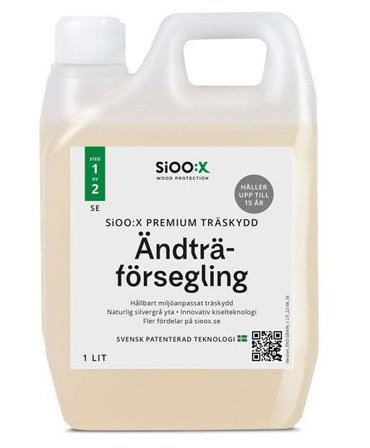 SiOO:X 1911-SE Ändträförsegling träskydd, steg 1 1 l, Färg & tapeter