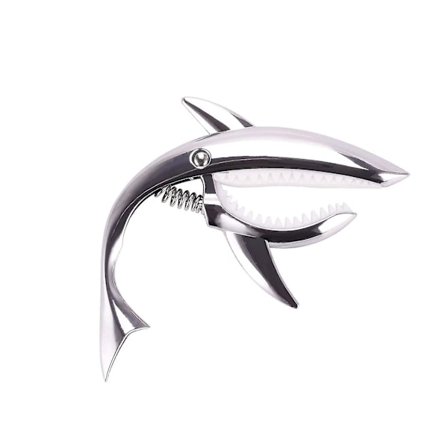 Gitar-kapo i sinklegering Hai-kapo for akustisk og elektrisk gitar (1 stk, sølv)