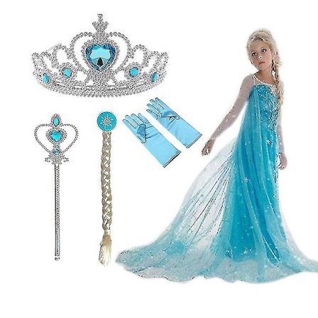 Ny Elsa Kjole Piger Sommerkjole Prinsesse Cosplay Kostume Kjoler Til Børn Jul Fødselsdag Fancy Party Vestidos Menina