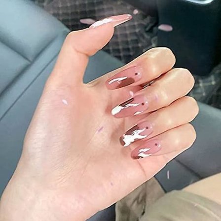 TG 24 st Press On Naglar, Falska Naglar Press On Acryl Naglar Press On, Press On Naglar För Kvinnor