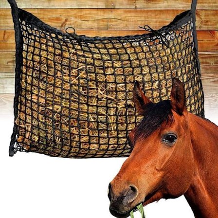 Hönät för hästar 90*60cm, hönätstorlek 3 x 3 cm, hästfodernät rymmer 4 kg hö