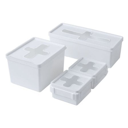 3-delad uppsättning med lockklassificering Cross Desktop Finishing Sundries Virtual Jewelry Tissue Box Förvaringslåda