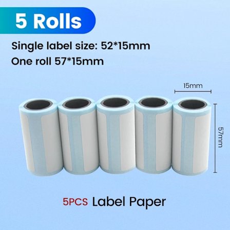 57*25mm Termopapper Etikett Självhäftande HD Färg Rullar Papper För Miniskrivare Direktutskrift Barnkamera Fotopapper