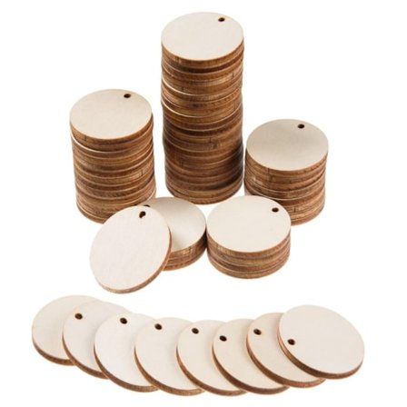 100 stk uferdige tresirkler