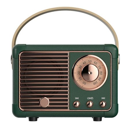 Retro Langaton Bluetooth 5.0 Kaiutin, Stereo Hifi Basso Ulkokäyttöön Kannettava FM-Radio USB/TF/AUX