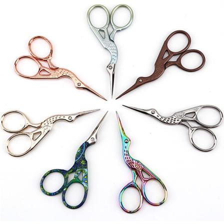 Rostfritt stål kransax - vintage broderi och tebladssax för trådklippning och korsstygn gold