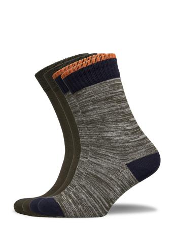 Linden 4-Pack Melange Socks - Gots/ Black Knowledge Cotton Apparel