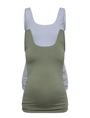 Mlheal Tank Top 2-Pack A. Top Ærmeløs Top Blå Mamalicious