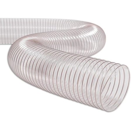 Klar D Pu-slange, forsterket med belagt ståltråd, fleksibel, holdbar tykkelse (1 stk)