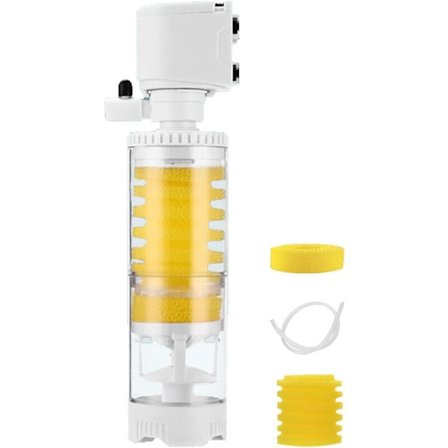10W Akvariefilter - Akvariefilterpump för litet akvarium, filter för akvarium av en gallon, filterpatron för akvariefisktank, ersättning